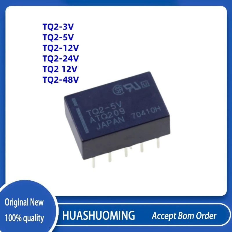 New  5PCS/LoT    TQ2-3V  TQ2-5V  TQ2-12V  TQ2-24V  TQ2 12V  TQ2-48V  5VDC  1A 10PIN