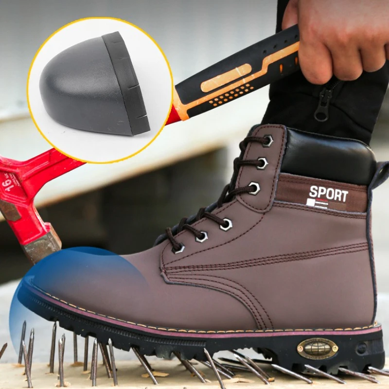 British Style High-top Indestructible Work Safety Boots Outdoor Military Boot Tooling Boots Steel Toe Boot Desert Boots
