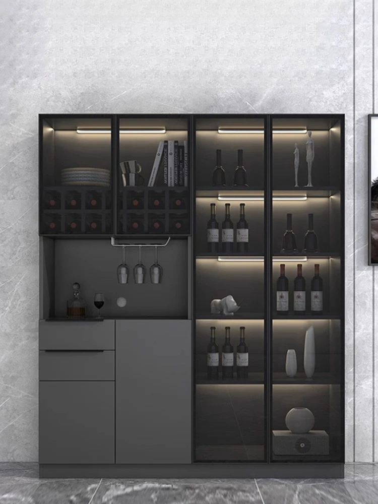 

Легкий роскошный обеденный боковой шкаф, современный простой настенный винный шкаф, встроенный бытовой кухонный шкаф для хранения, шкафчик
