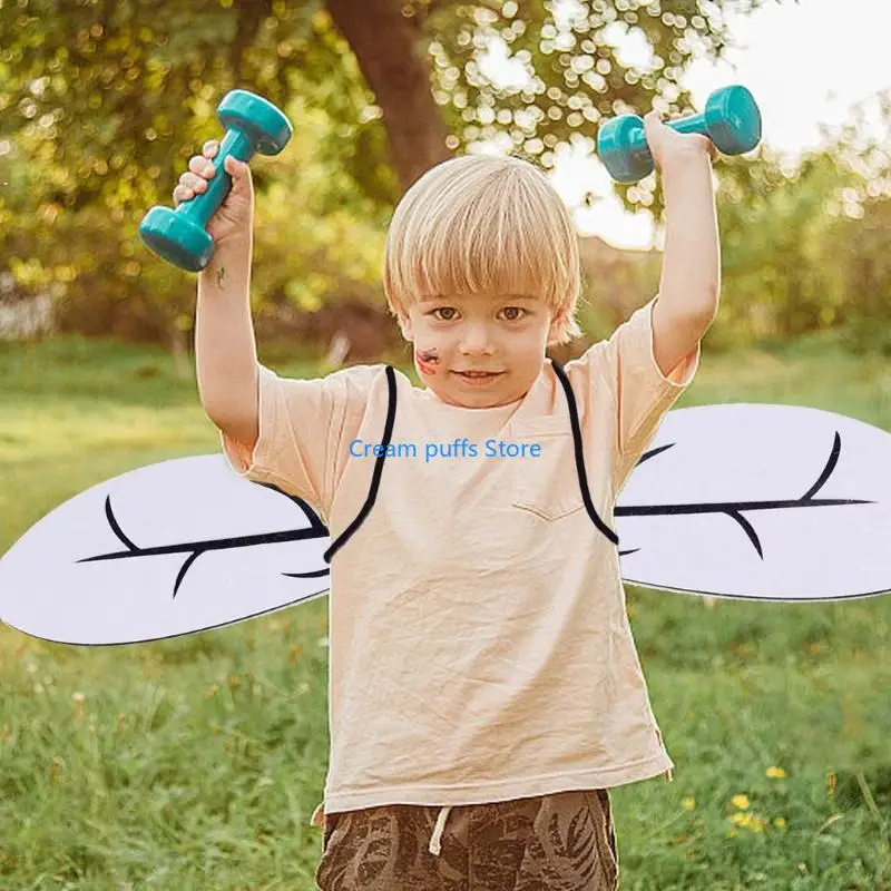 50LE Fly Costume Insect Costume Accessories Halloween Cosplay Costume Felts Bugs Wing with Fly Mask for Cosplay Dressing Up