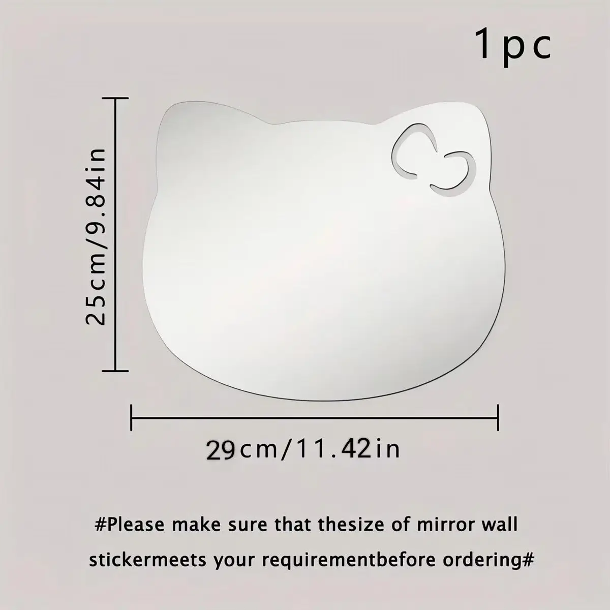 

1pcs Naxilai Acrylic Mirror Wall Sticker Cartoon Mirror 1.7mm Thickness For Bedroom Bathroom Mirror Home DIY Decoration