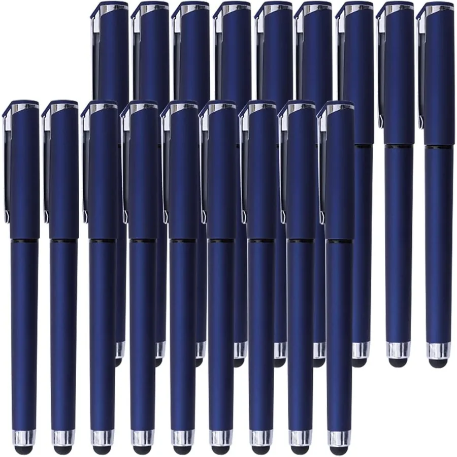 

Black Gel Ink Rollerball Pens 0.7mm Gel Pens 2in1 Stylus Pens Medium Point Pen for Office Black Ink 18 PackBlue