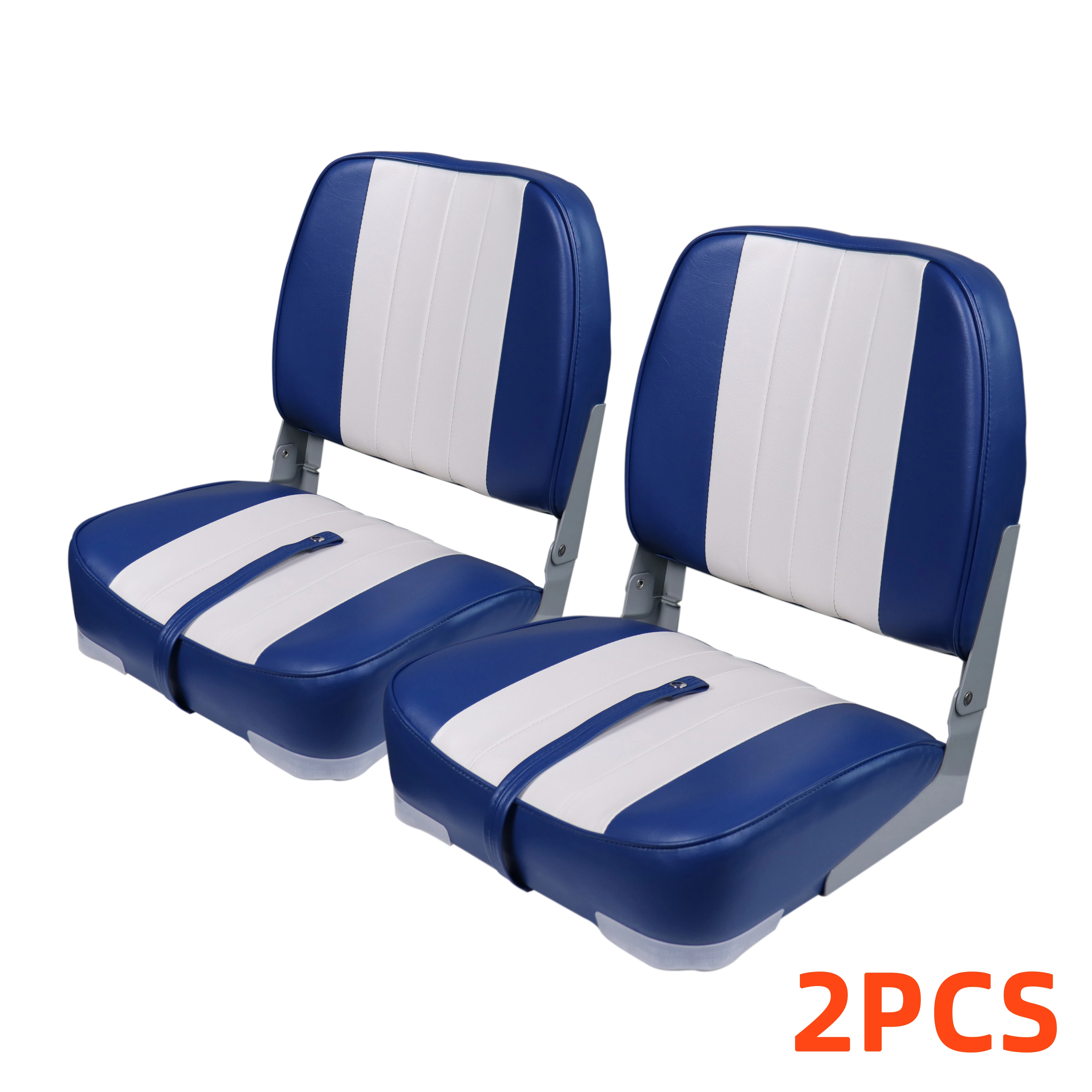

Boat Seat Fold-Down Fishing Boat Seat Blue and White PVC folding fishing chair 2 Pack