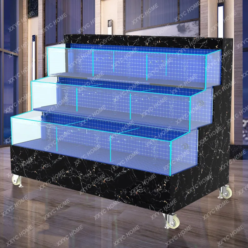 Mobile selling seafood pool supermarket aquatic store fish tank shellfish commercial hotel special refrigerator integrated