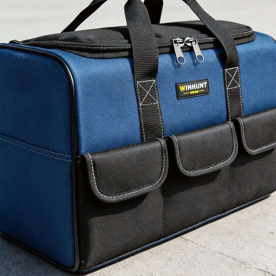 Multi-Pocket Tool Storage Bag,  Heavy Duty Organizer Tote for Electricians, Carpenters, Mechanics & Home Repairs