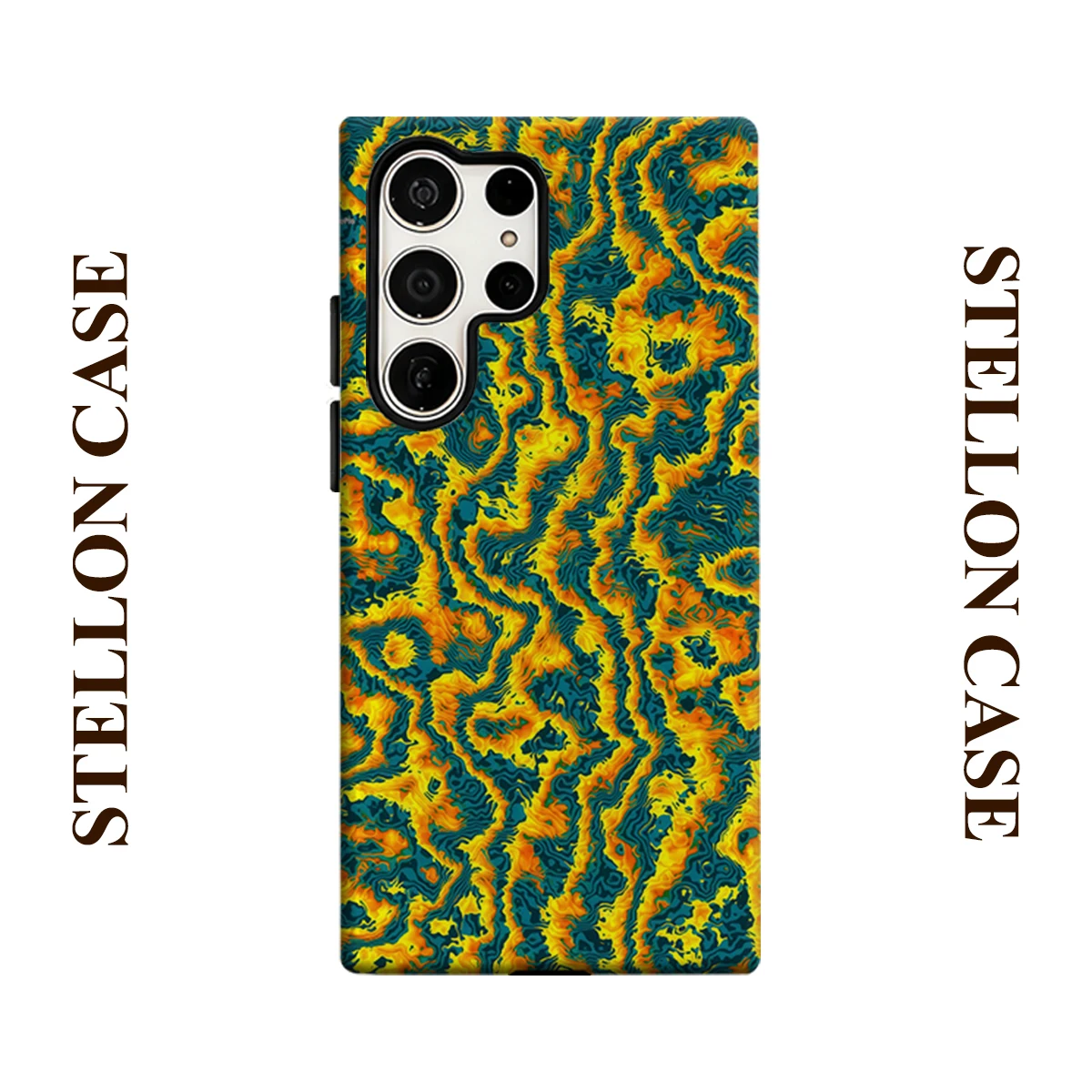 Tropical Ripple Phone Case for Samsung Galaxy S26 S25 Ultra S24 S23 Ultra Plus Glossy Double-layer Back Cover