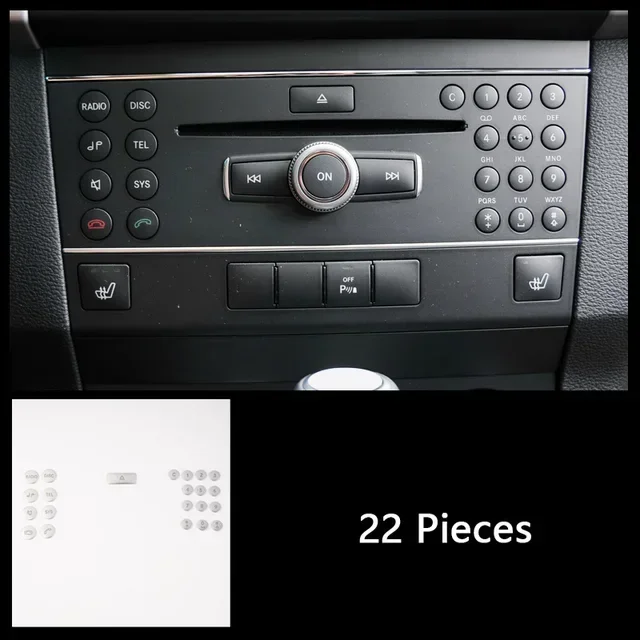 Middenconsole CD Airconditioner Knoppen Stickers Trim Voor Mercedes Benz C Klasse W204 GLK X204 Auto Styling Interieur Accessoires