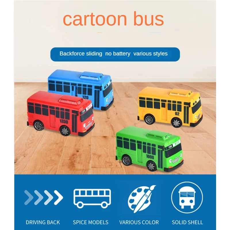 9PCS Mini Bus Toy Car,Pull Back Toy Cars, Model Car for Kid'S Boys Friends and Children, Birthday Party Gift