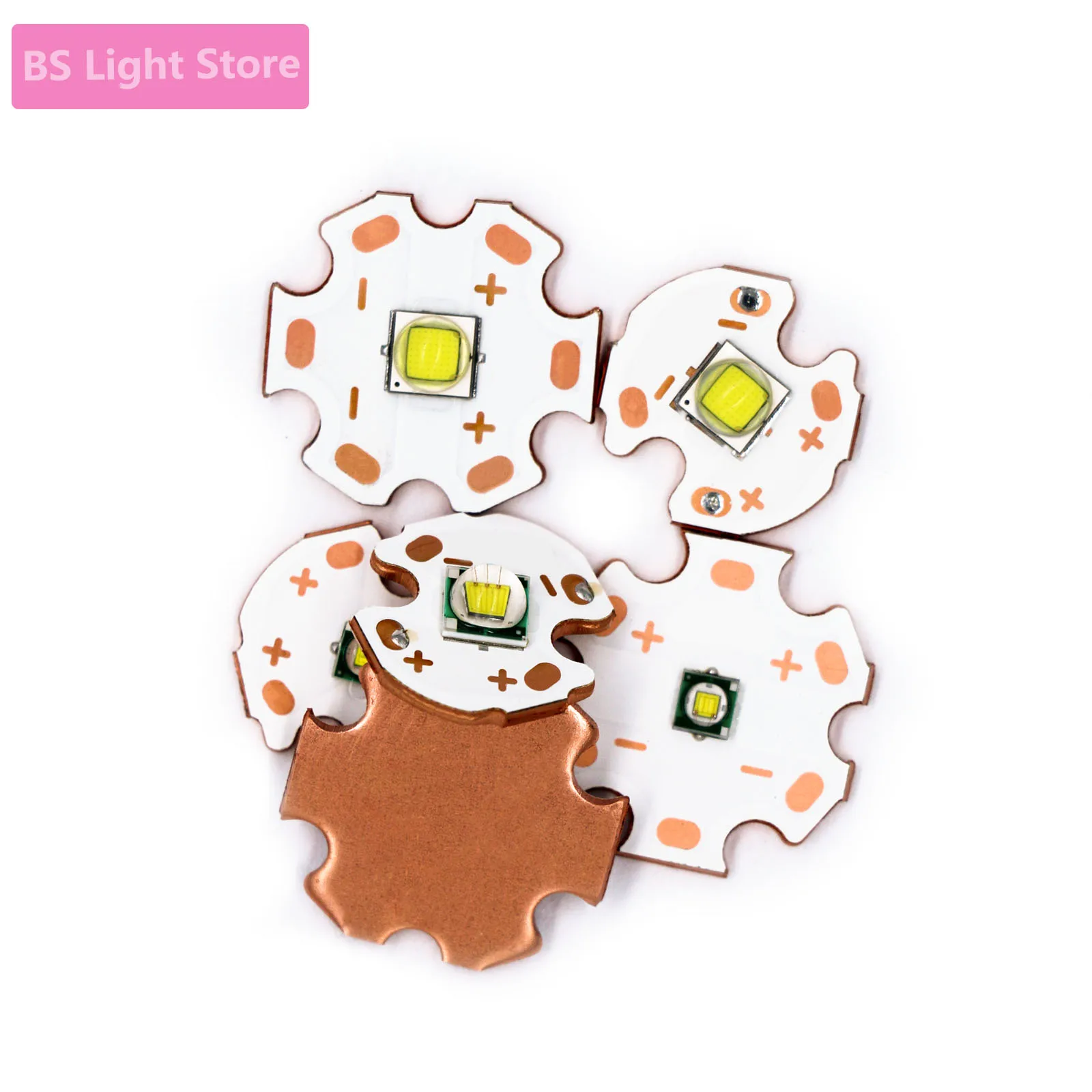 LED Beads copper 1-3W 5W 10W 6500K 10000K Plate 16mm/20mm Flashlight Board For car Headlight Light Source Accessories DIY White