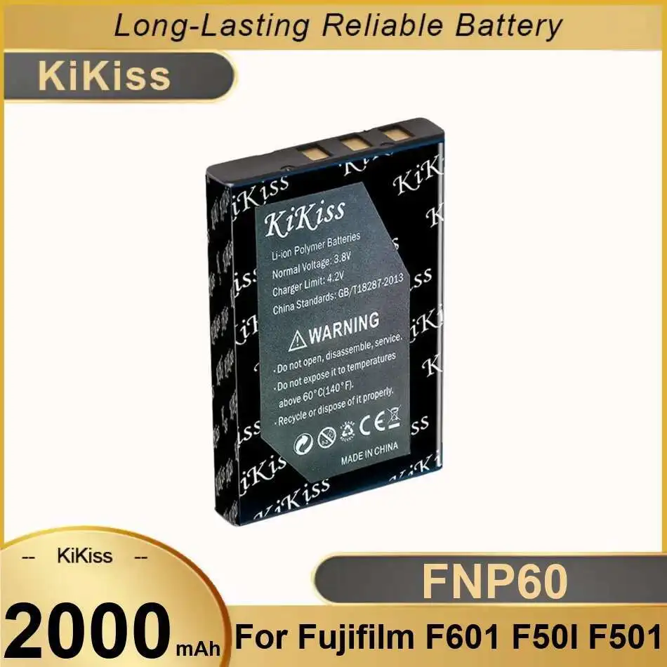 Аккумулятор 2000 мАч для Fujifilm F601 F50I F501 F401 Zoom F410 F601Z NP-60 FNP60 NP60 Slb 1137 1037 K5000 D-Li2 LI-20B
