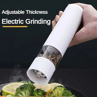 USB Rechargeable Electric Salt and Pepper Grinder Adjustable Coarseness Large Capacity Auto Spices Grinders Kitchen Cooking Tool