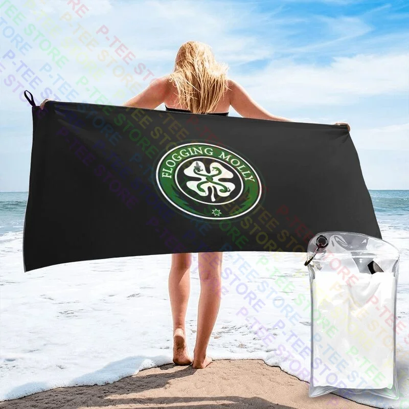 The Flogging Molly Logo Irish Celtic Father'S Day Quick dry Towel Wrapped Microfiber Beach Blanket