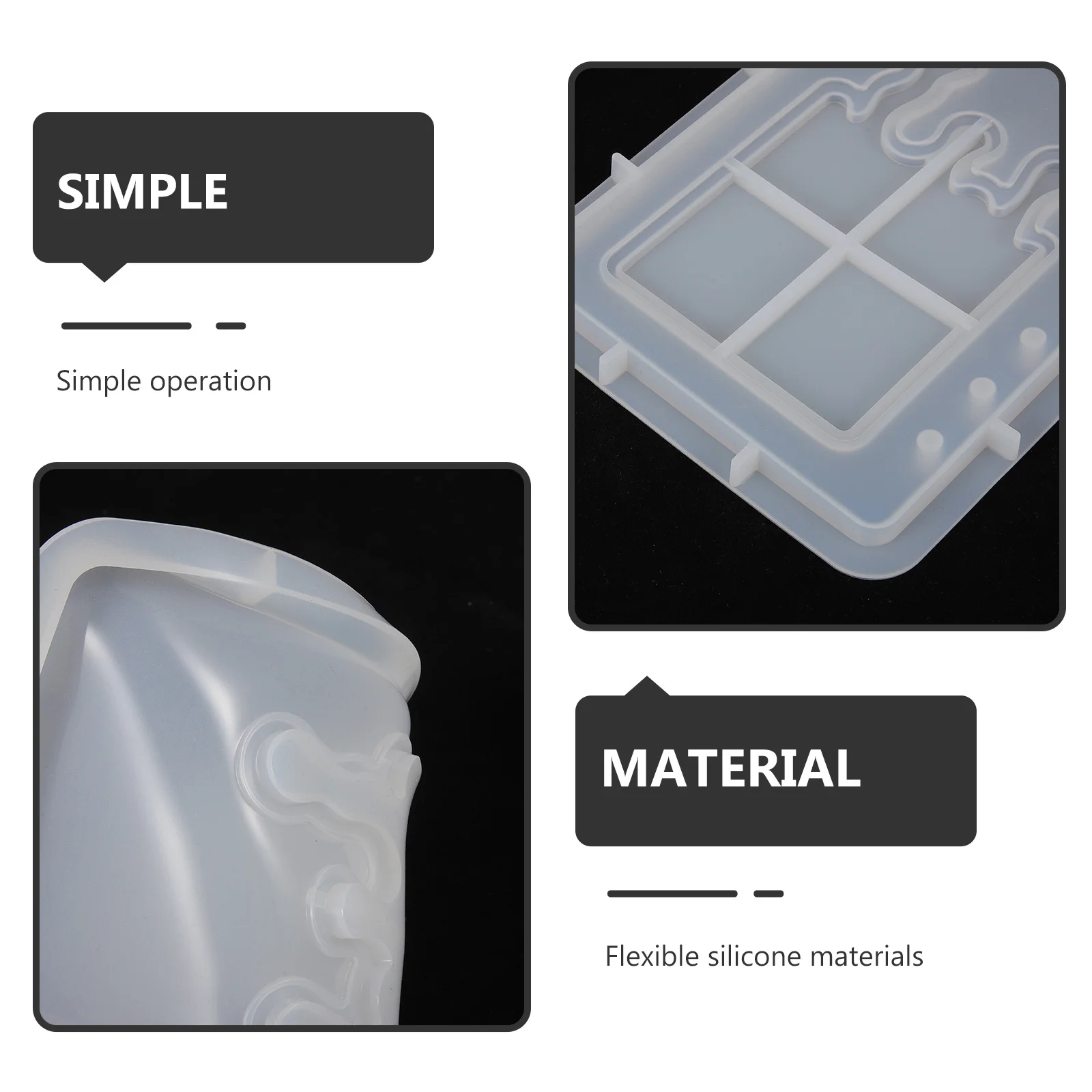 

1Set Ice Cream Silicone Craft Mold DIY Epoxy Binder Notebook Cover Silicone Making Mold Flexible Crafting Crafting Molds