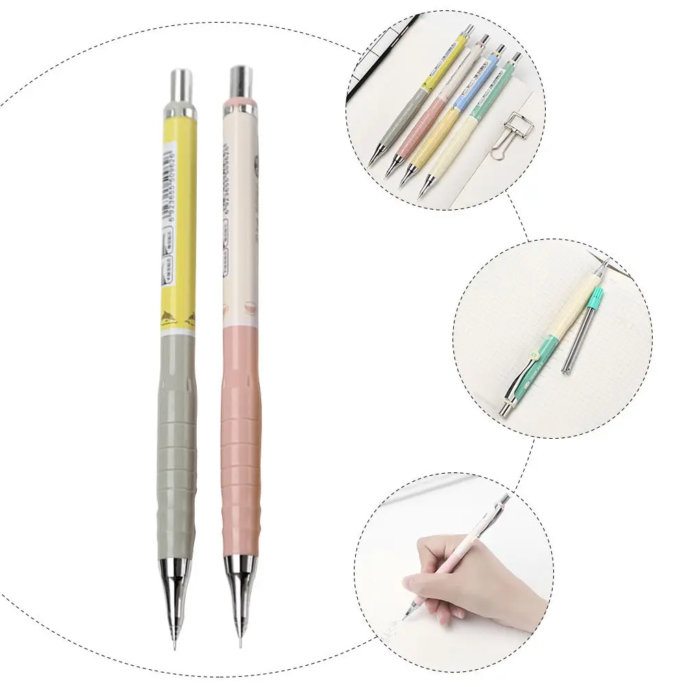 2Sets Mechanical Pencil 0.3mm Automatic Retractable Lead Pencil with Refill Drawing Drafting Writing Office Use