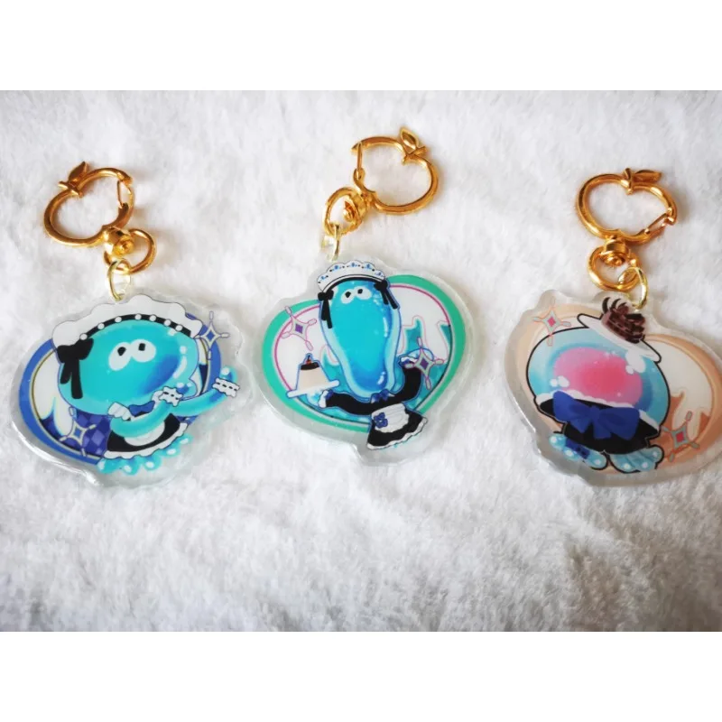 Jet Fighter スプラトゥーン Splatoon Jellyfish Maid Single Side Drop Glue Pendant Couples Hand Gift