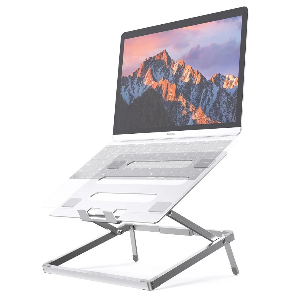 Aluminum Alloy Laptop Stand Adjustable Portable for Macbook Pro Tablet Notebook Table Lifting Cooling Pad Foldable Laptop Holder