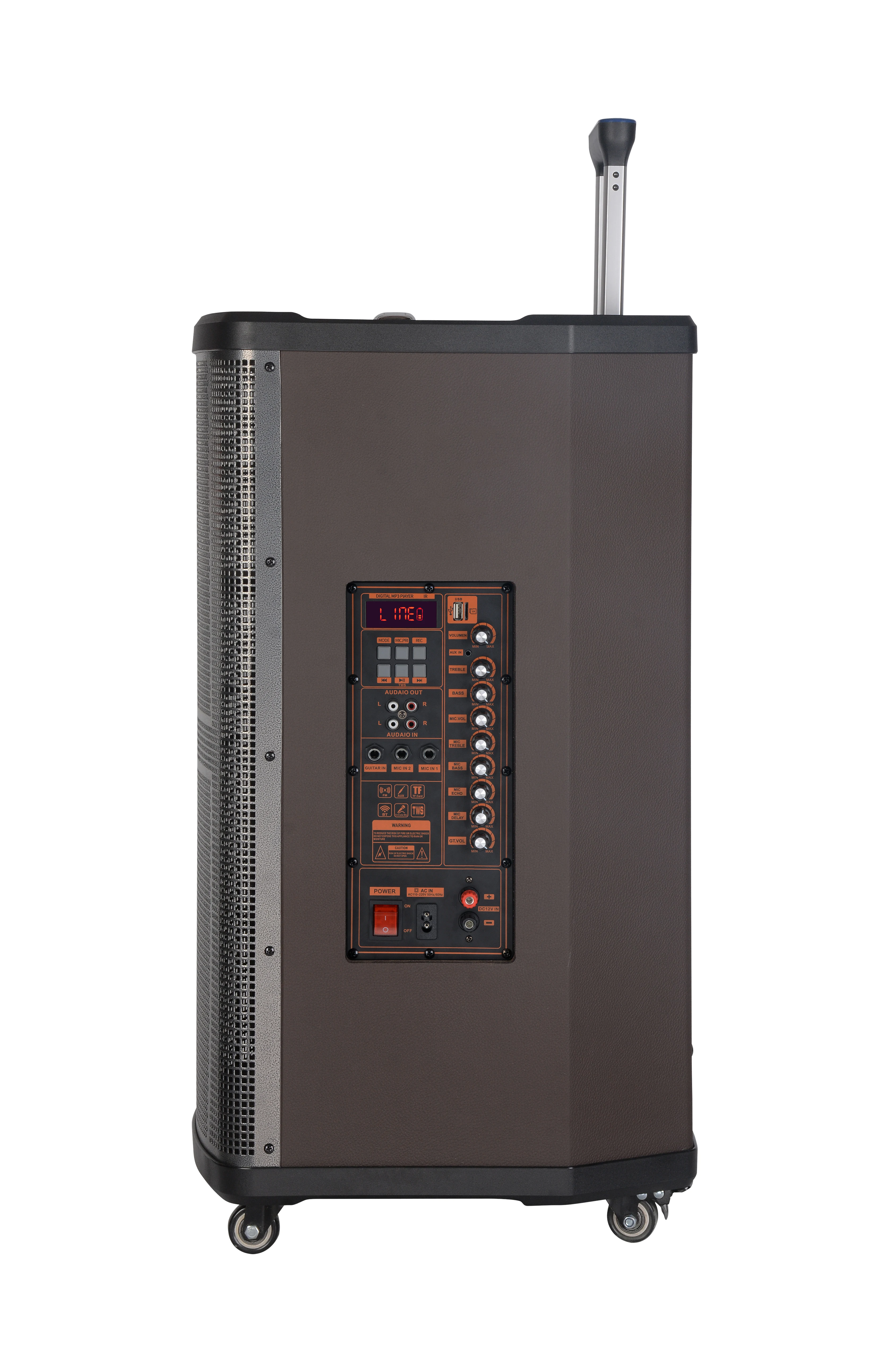 NDR-512 صندوق صوت DJ احترافي 80 وات 12 بوصة عالي الطاقة مع بطارية إضاءة RGB LED تعمل بالطاقة للخارجية #4