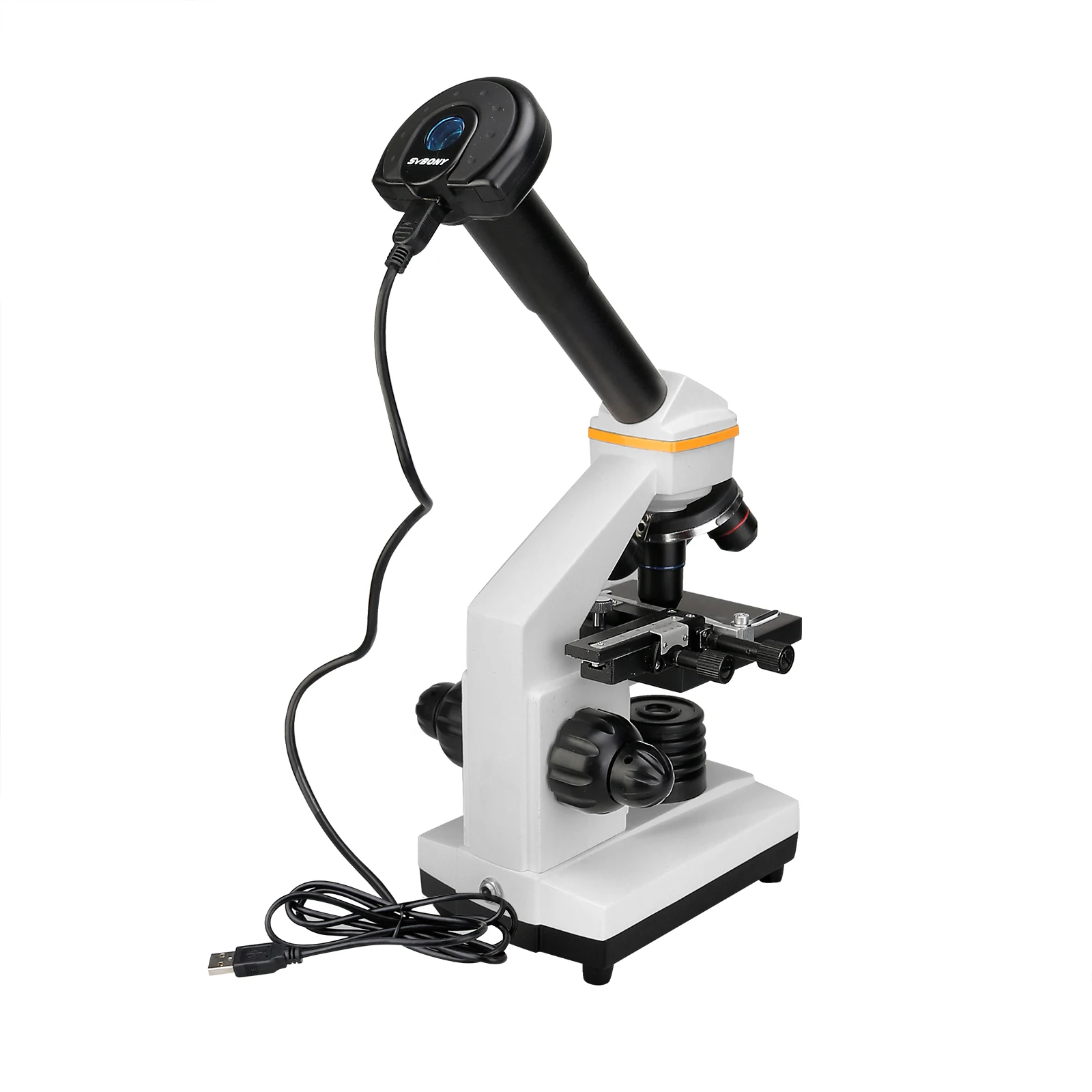 SVBONY SV601 Electron Microscope 40-1600X Beginner Children's Microscope for Experiments with SV189 Microscope Camera