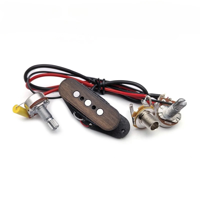 Best offer 3 String Alnico 5 Guitar Pickup Pre-wired Harness with Volume Tone Control Potentiometer 6.35mm Output Jack
