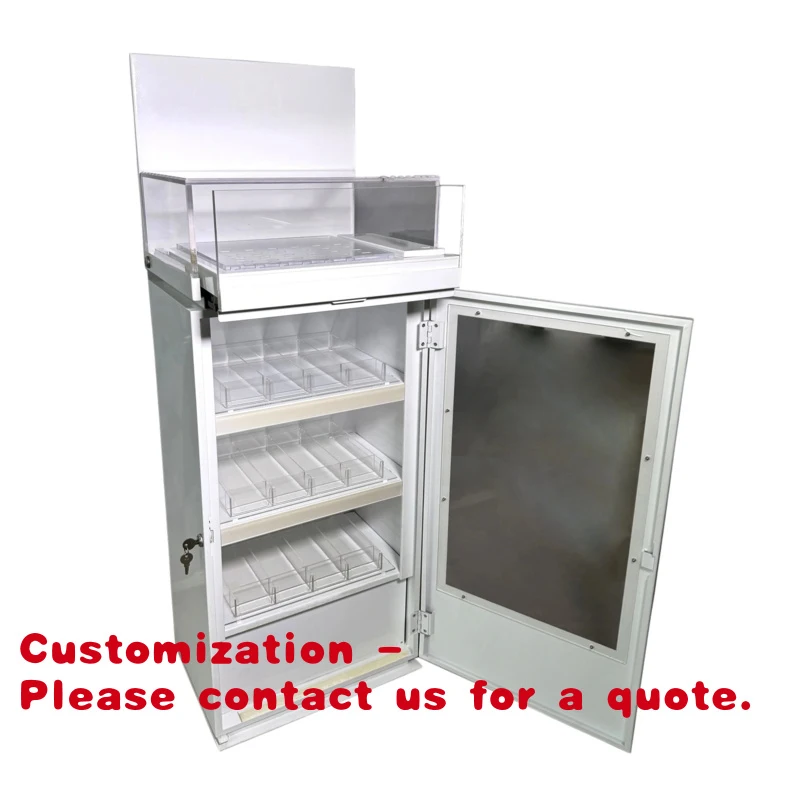 

custom.High-End LED Retail Display Showcase Mobile Phones Acrylic Display Cabinet with Light Strip Store Use