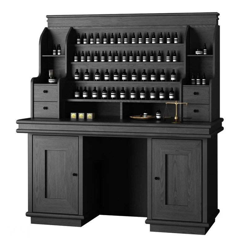 Fragrance Essential Oil Display Cabinet Aromatherapy Studio Fragrance Taichung Antique Cosmetics Display Beauty Club Shelf