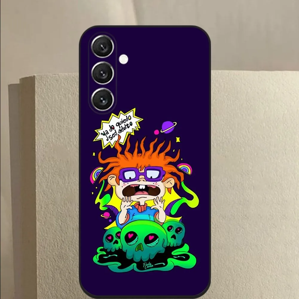 R-Rugrats Cartoon Phone Case For Samsung Galaxy A13,A21s,A22,A31,A32,A52,A53,A71,A80,A91 Soft Black Cover