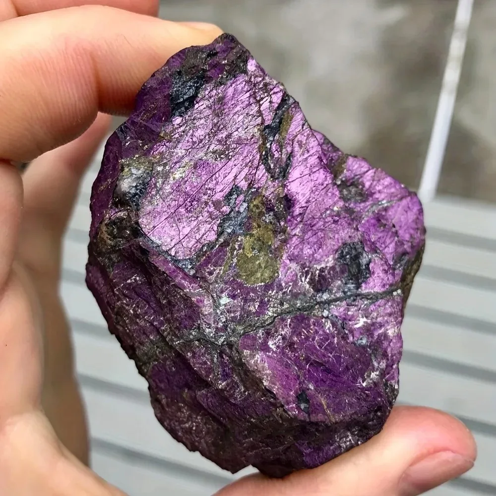 Rare Natural Purple Pyrite Raw Stone Iron-Manganese Mineral Specimen, Witchcraft Energy Crystal for Healing