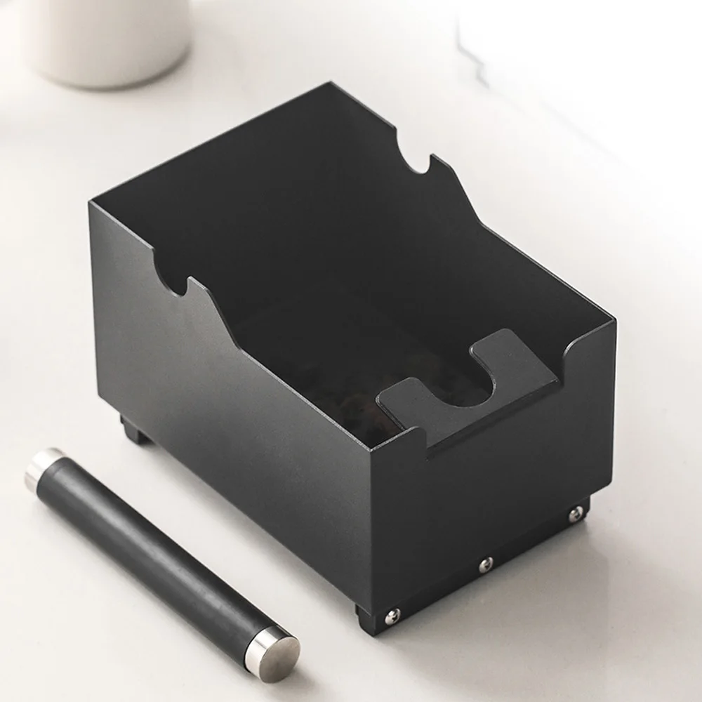 الفولاذ المقاوم للصدأ القهوة الخبث التنصت على صندوق مسحوق القهوة آلة الضغط اكسسوارات القهوة المنزلية