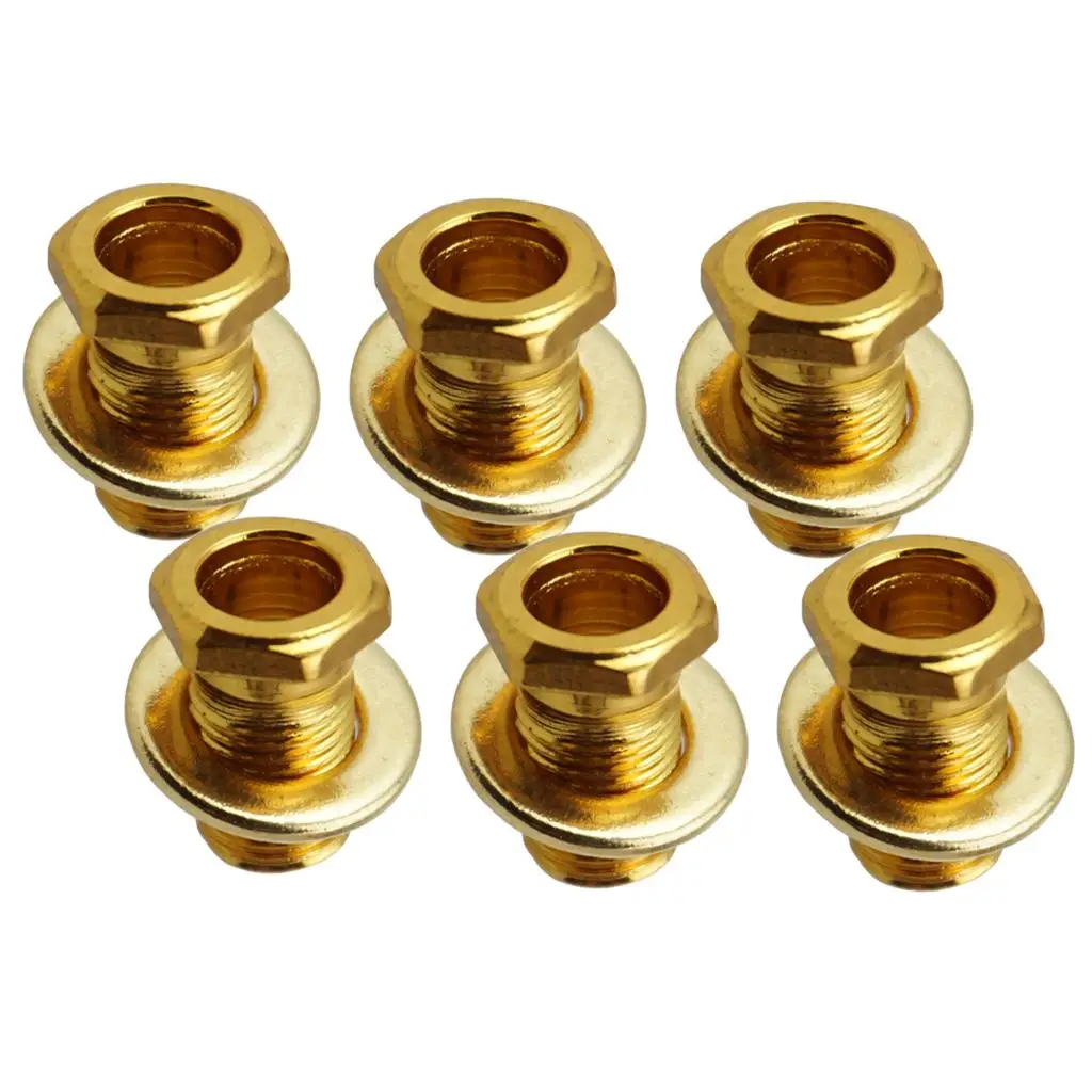 Hex Threaded Tuning Peg Bushing Washer Black Guitar Machine Heads Bushing Gasket for Electric Acoustic Guitar