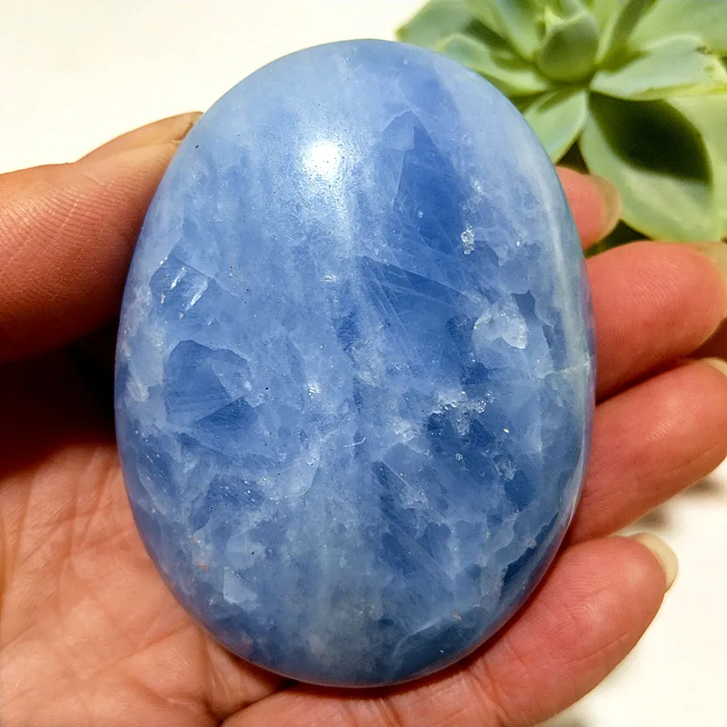 Natral Stoes Blue Diamond Crystal Palm Stones Sorcerer Meditate Spiritual Healing Feng Shui Crystal Home Decoration