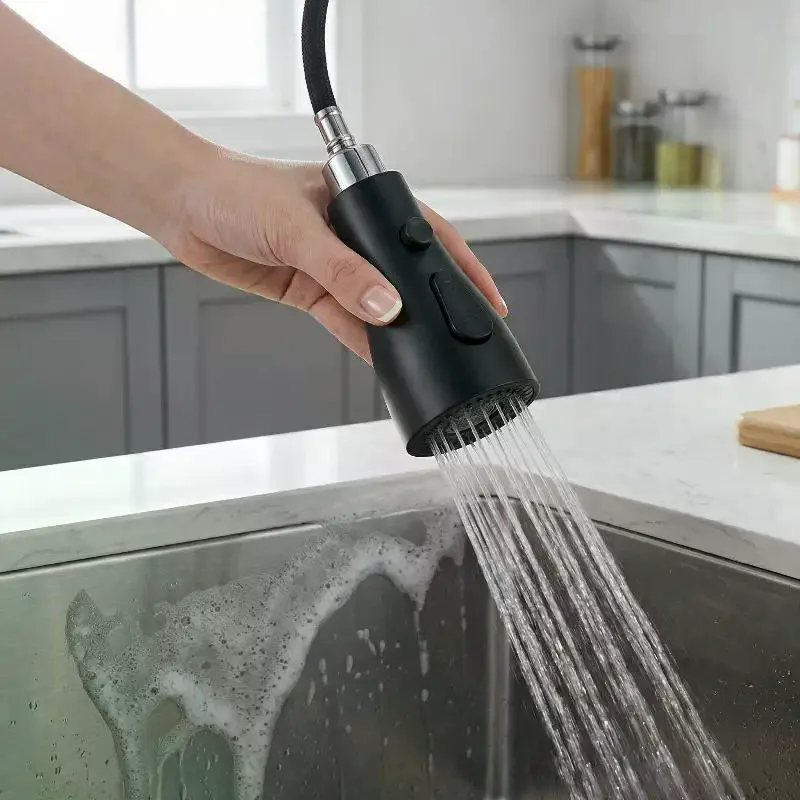 High Quality Pull Out Spray Head for Kitchen Mixer Tap Faucet Replacement Adjustable Nozzle for Modern Kitchen Upgrade