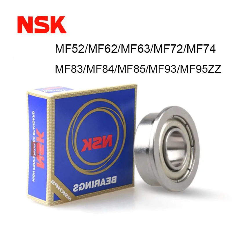 Japan NSK MF52ZZ MF62ZZ MF63ZZ MF74ZZ MF83ZZ MF84ZZ MF94 MF95Z Miniature Flange Bearing Thin Wall Metal Shielded Flanged Bearing