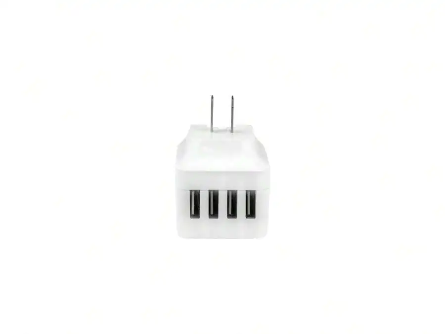 

4-Port USB Wall Charger White Universal Travel Adapter International Power Charger