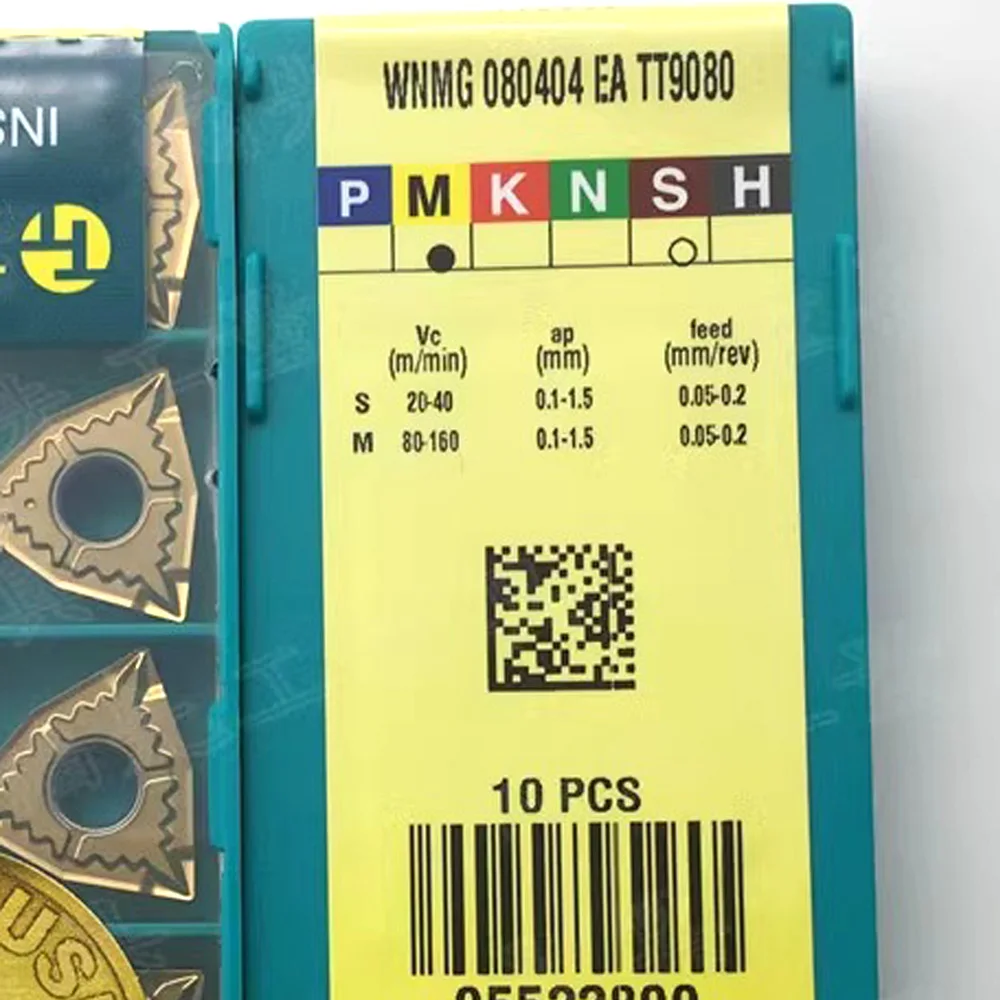 الأصلي مخرطة CNC إدراج المعادن WNMG080412PC WNMG080408PC WNMG080404EA WNMG080408EA TT9080 تحول أدوات الآلات قطع بايت