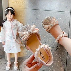 Girls' Wrap-around Sandals Pink Lightweight Fashion Versatile Girls Princess Shoes 3-6 Years Old Flat Children Baby Single Shoes