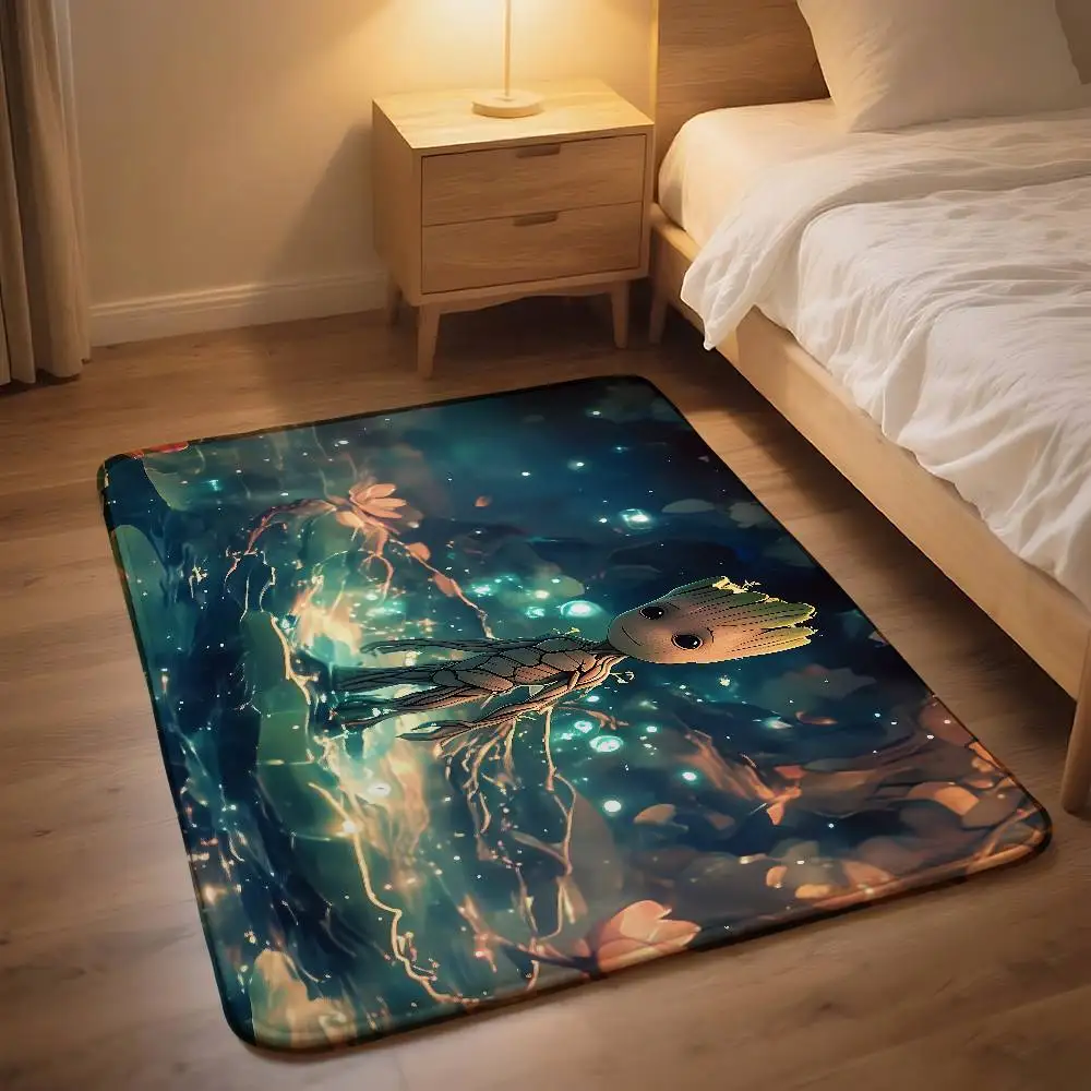 Cute G-groot-S Carpet Bathroom Anti-slip Mat Door Mat Home Decoration Mat Entrance Door Mat Scratch-resistant Door Mat