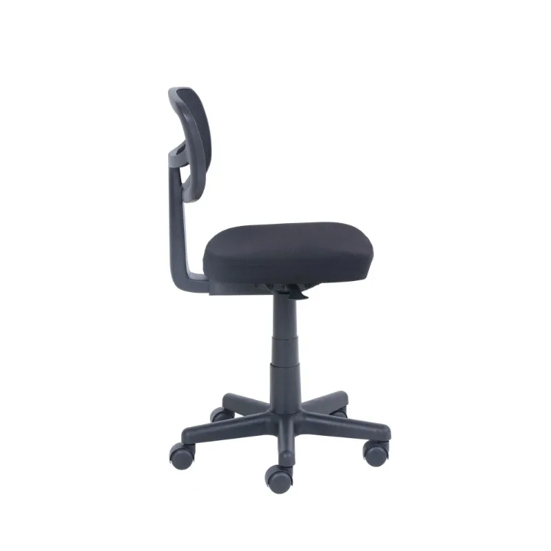 Mesh Task Chair with Plush Padded Seat, Black/Black, office furniture