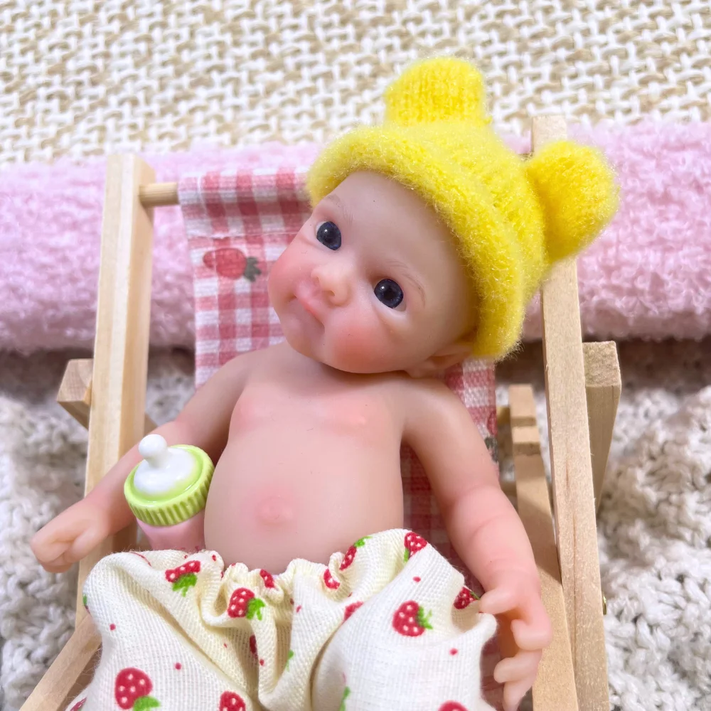 6 Inch 15 CM Mini Reborn Babypop Bettie Volledige Siliconen Pop Origineel Meisje Volledige Effen Siliconen Wasbare Pop Speelgoed Kerstcadeau