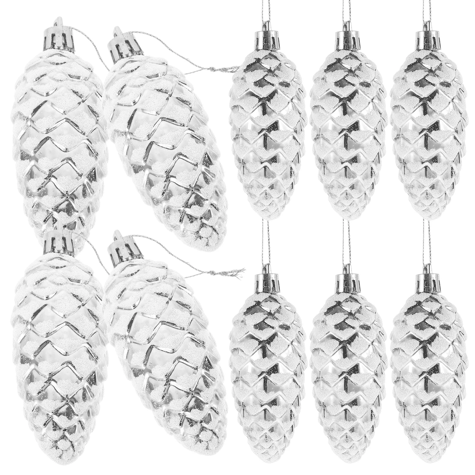 

10pcs Cones Pinecone Balls Christmas Tree Ornaments Holiday Xmas Tree Pendant Home Decor Indoor Outdoor Xmas New Year