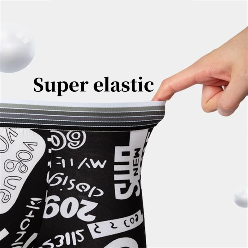 5Pcs/Lot Men\'s Underwear Sexy Boxer Fashion Cartoon Printed Boxer Shorts Mid Waist Soft Comfort High Stretch Underwear for Men