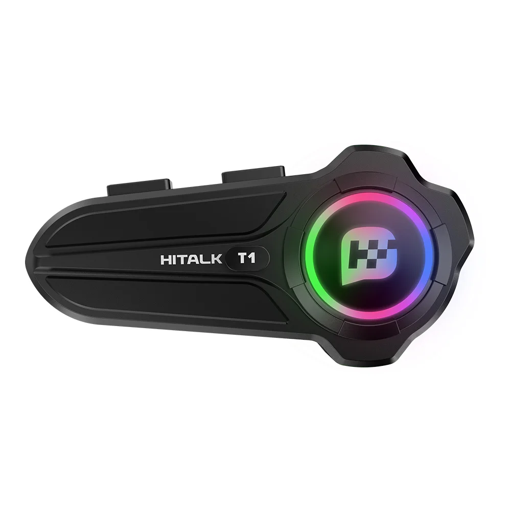 T1 سماعات بلوتوث غير إنترفون خوذة سماعة اتصال مزدوج صوت للتحويل دراجة نارية التواصل مع راديو FM