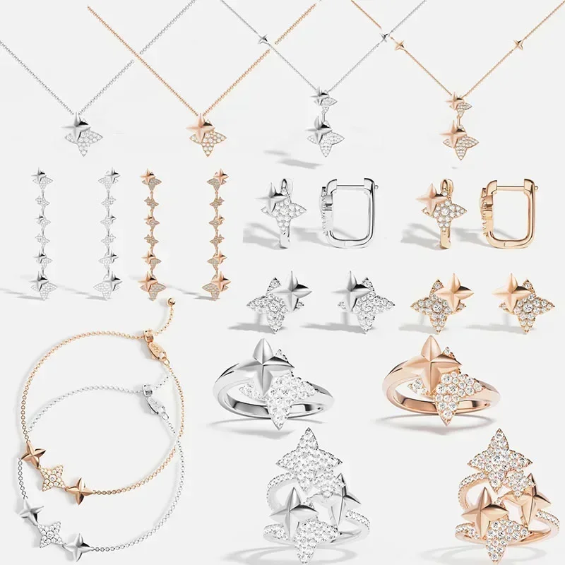 R & P argent haute qualité 2024 nouveau collier météore boucles d'oreilles bague Bracelet pour femmes bijoux de créateur de luxe livraison gratuite