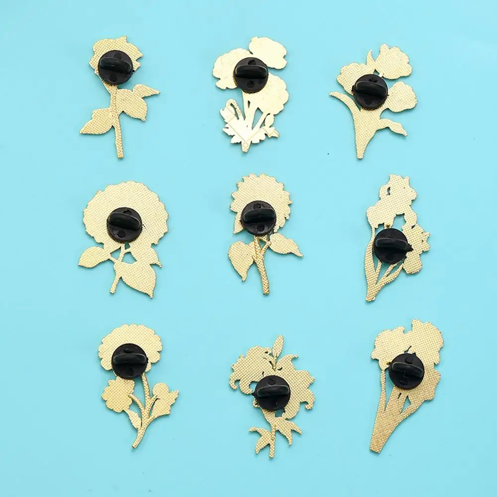 Smooth Edge Brooch Enamel Flower Brooch Pin Lightweight Zinc Alloy Badge Smooth Edges Accessory for Jackets Scarves Bags Gift