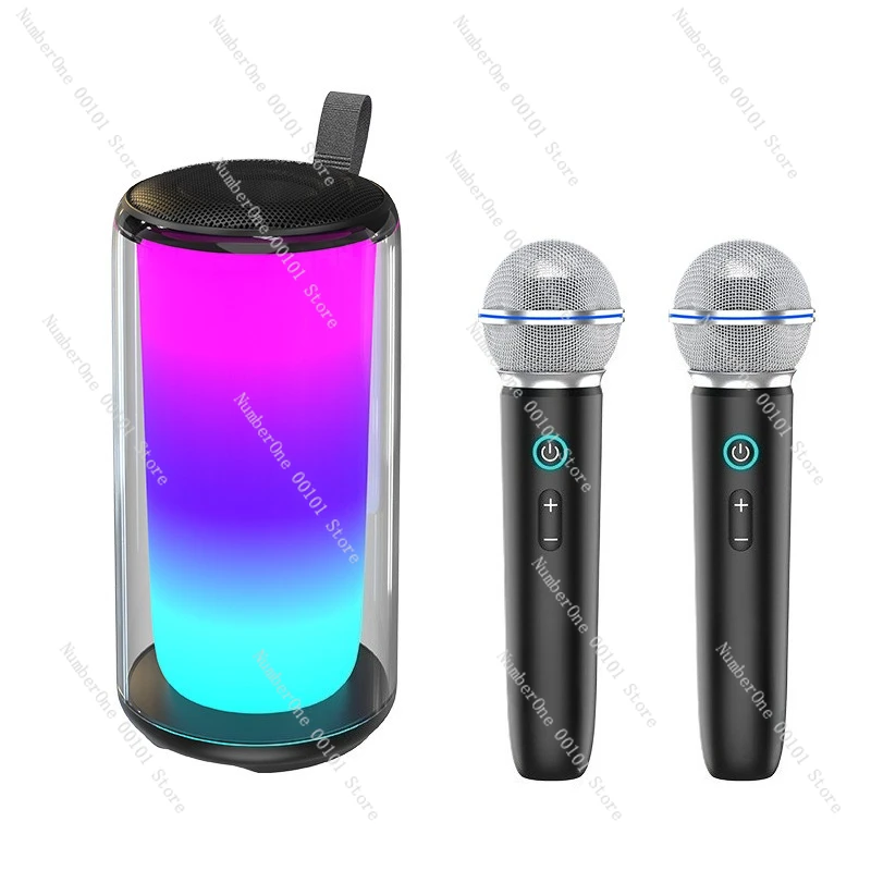 Bluetooth speaker karaoke home KTV microphone integrated microphone home portable children's outdoor speaker