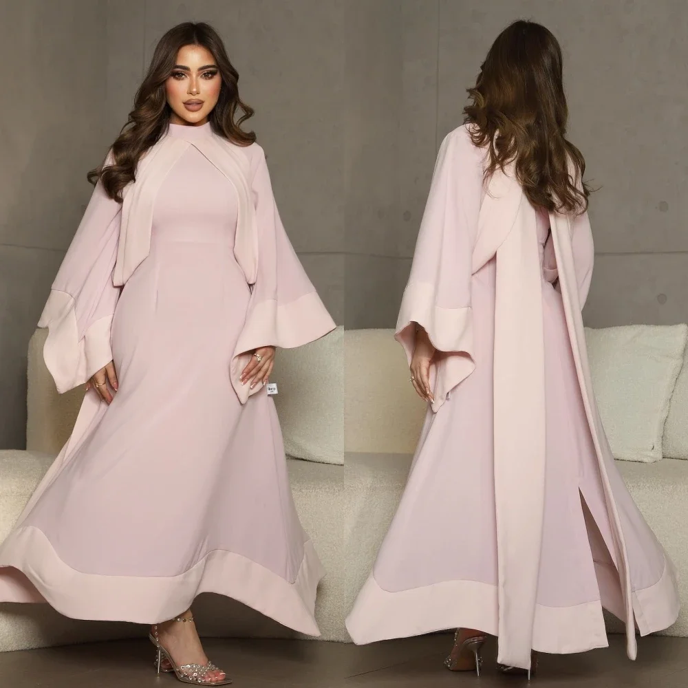 

Customized Classic Modern Style Formal Evening Dress High Collar A-line Pleat Chiffon Bespoke Occasion Dresses Prom Gowns