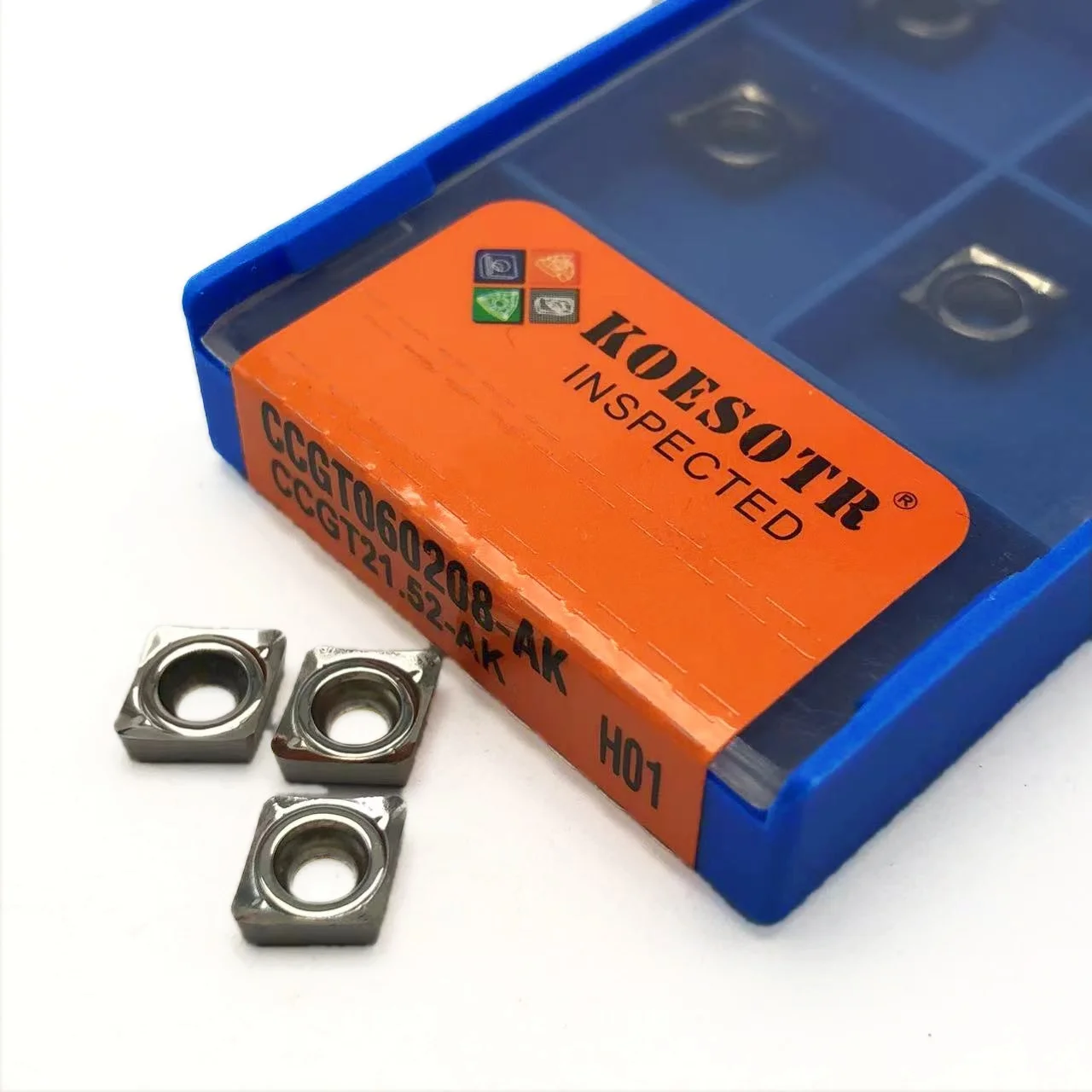 CCGT060204 알루미늄 커터 블레이드, CCGT 060204 절삭 공구, 절삭 공구 인서트 CNC 공구, AL + TIN 합금 목재, 08 AK H01, 10 개