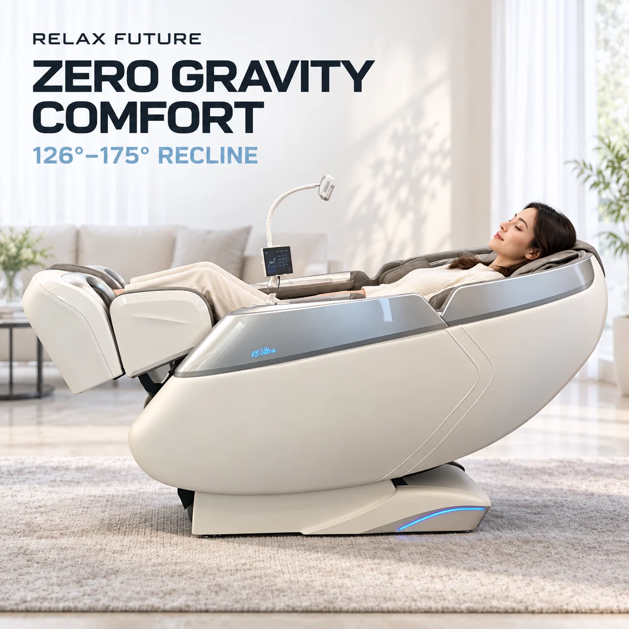 Massage Chair Full Body Massage Chair, Zero Gravity SL Track Recliner with Heat, Foot Rollers and Voice Control