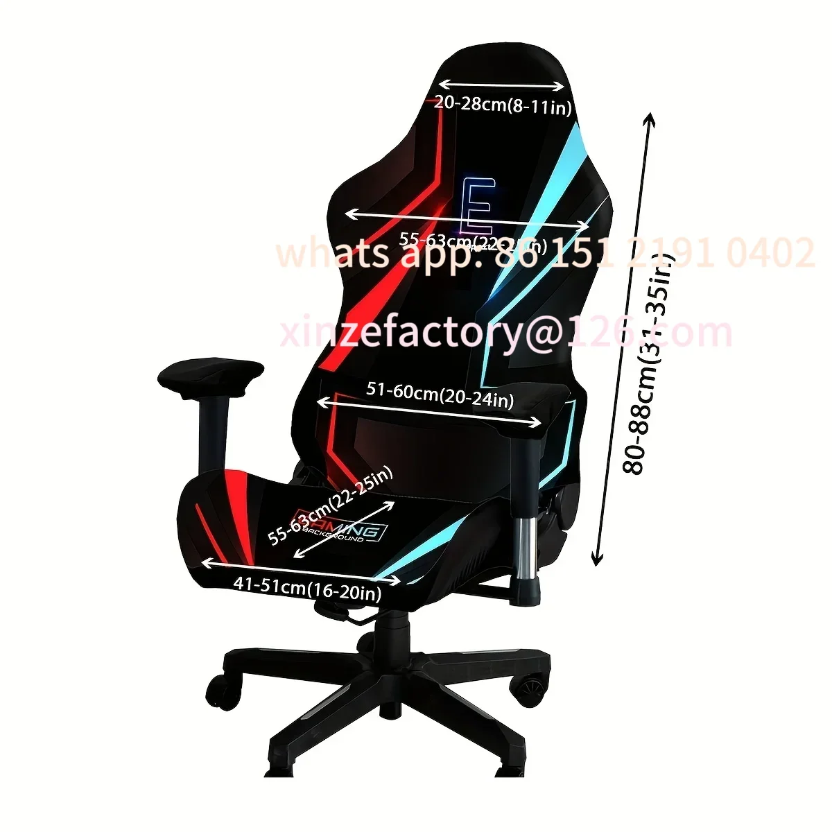

Customizable 4pcs/set Gaming Chair Cover Elastic Milk Silk Competitive Chair Cover Internet Gaming Hall Chair Cover Home Office
