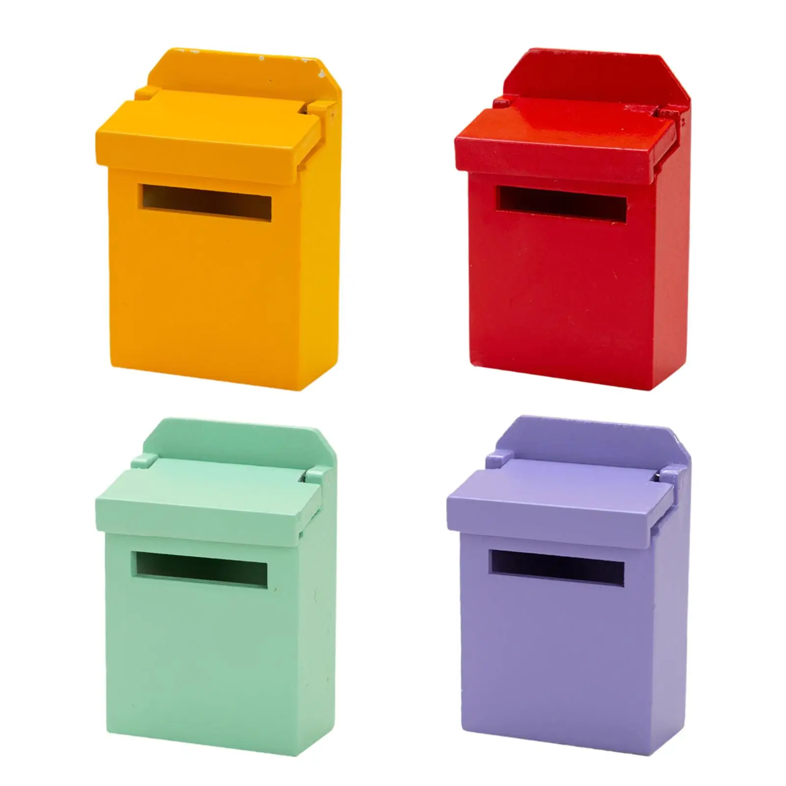 1/12 Scale Dollhouse Mailbox Accessory DIY Accessory Decoration Life Scene DIY Scene Furniture Model for Kids Boys Girls Gift