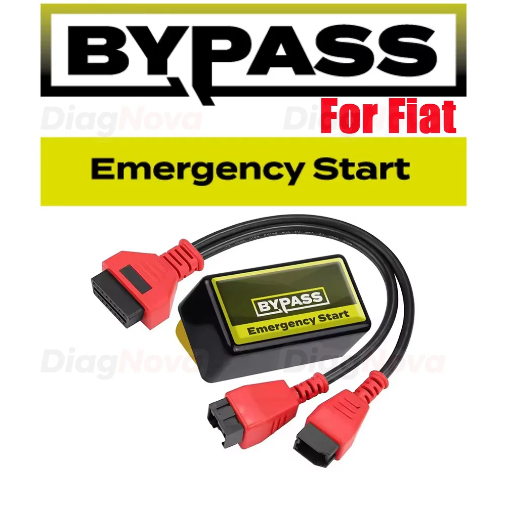 For Fiat Bypass Emergency Start IMMO OFF Emulator OBD2 Plug Car Repair Diagnostic Tool 12+8Pin SGW Cable FCA Anti-theft Cancel